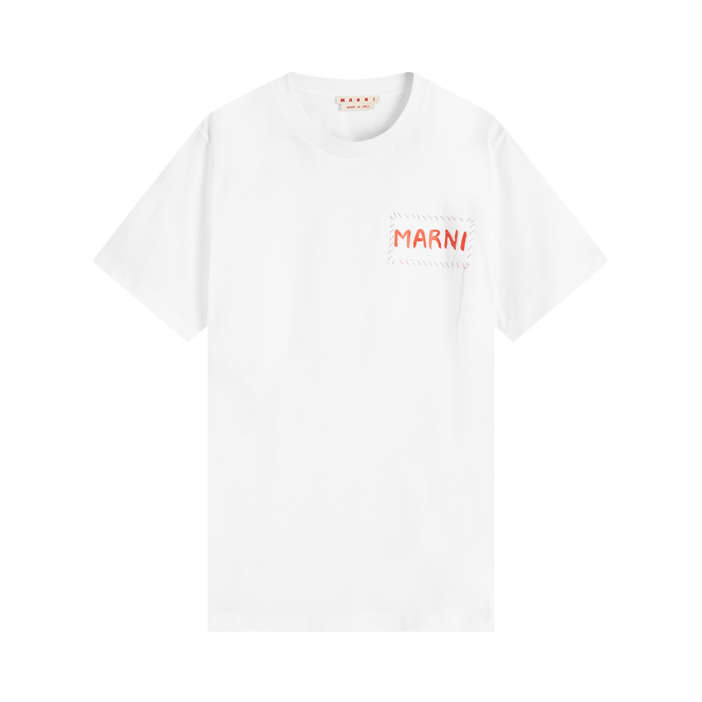 Buy Marni Jersey T-Shirt 'Lily White' - HUMU0198X0 UTC017
