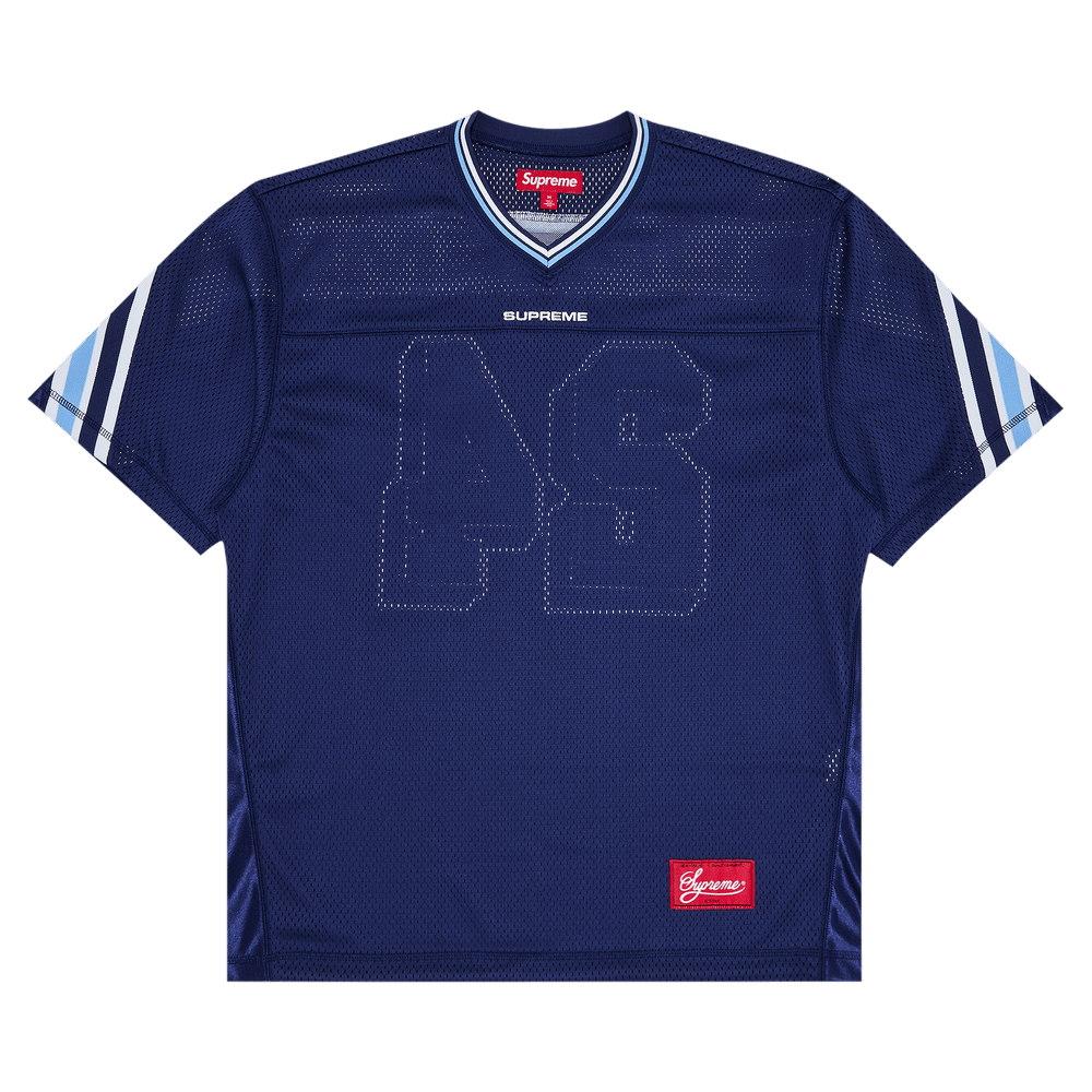 Supreme Jacquard Rib Football Jersey Navy Men's - FW24 - US