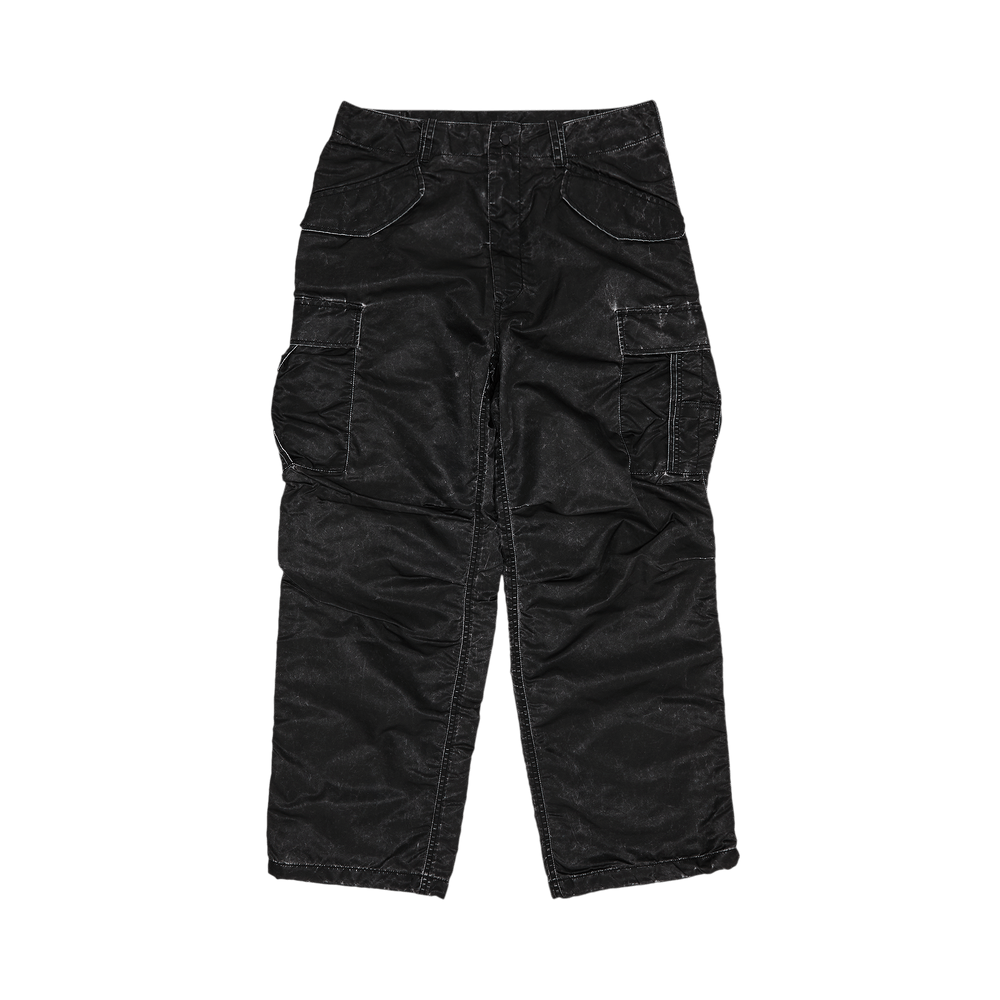 Supreme Washed Flight Satin Cargo Pant Black Men's - FW24 - US