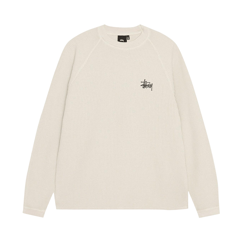 Buy Stussy Raglan Thermal Long-Sleeve Crew 'Bone' - 1140356 BONE