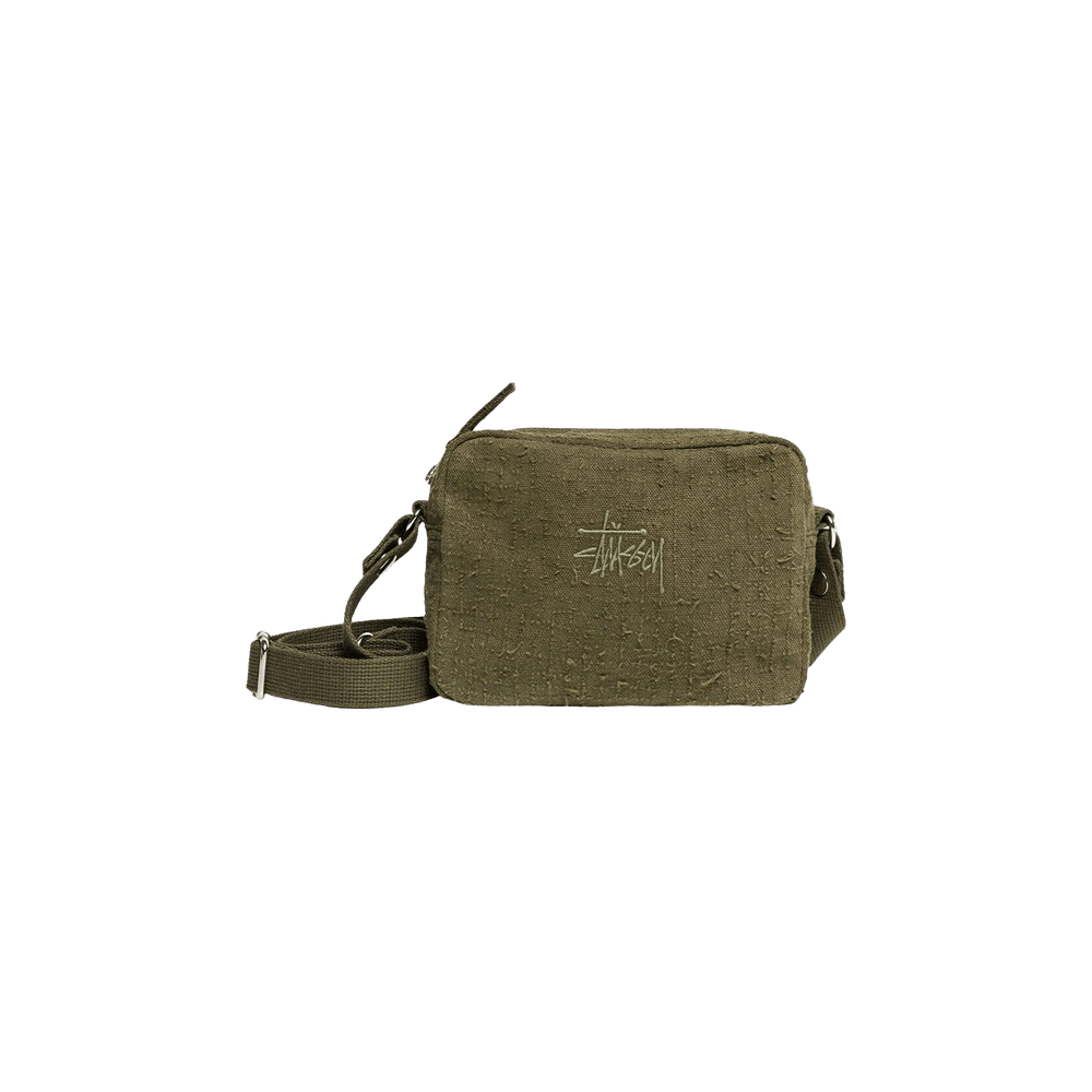Buy Stussy Needle Punch Side Pouch 'Olive' - 134268 OLIV | GOAT