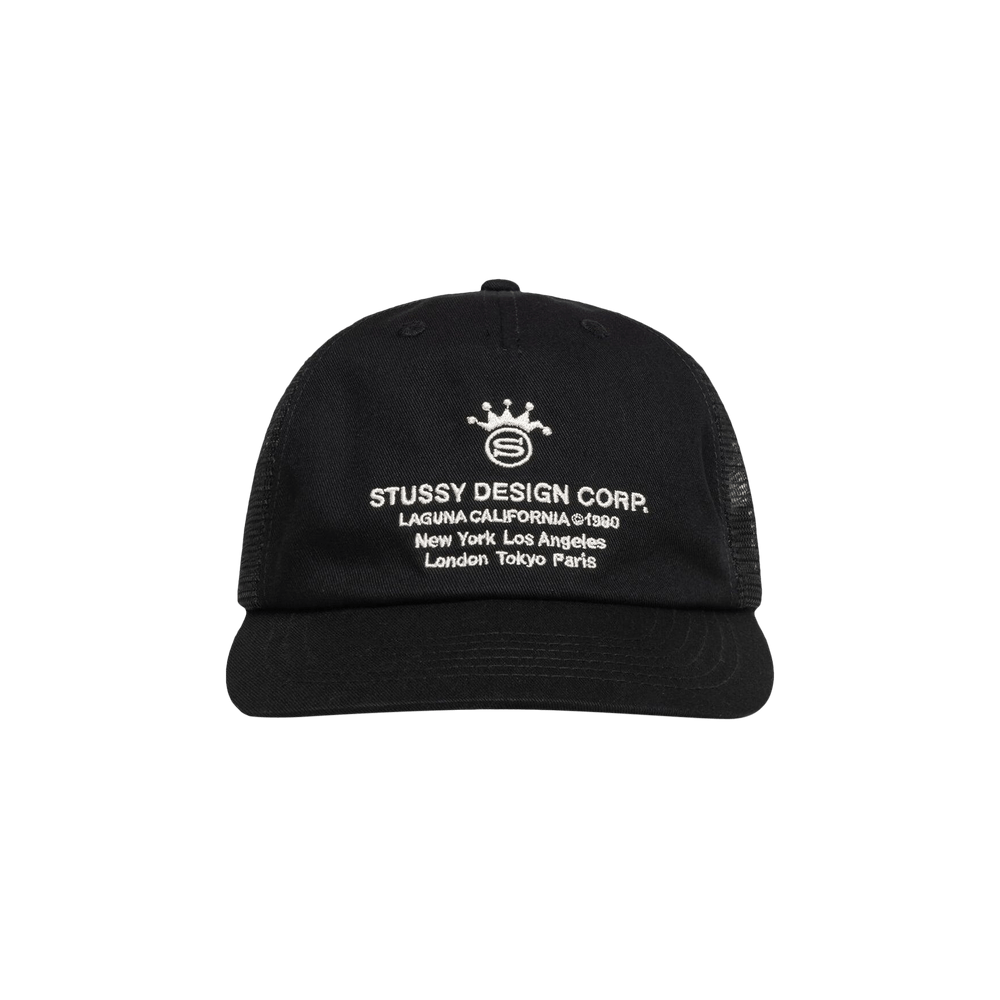Buy Stussy Low Profile Design Corp Trucker Snapback 'Black
