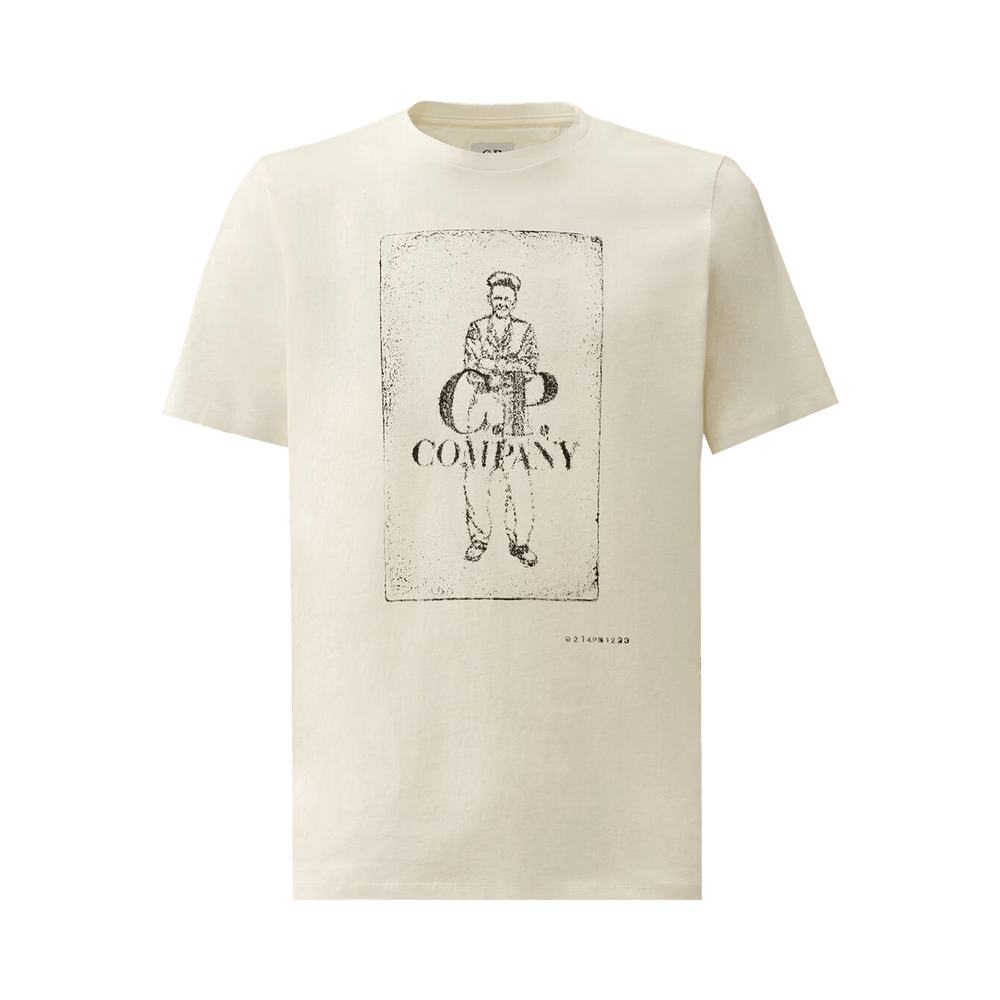 Buy C.P. Company 24/1 Jersey Artisanal Card T-Shirt 'Gauze