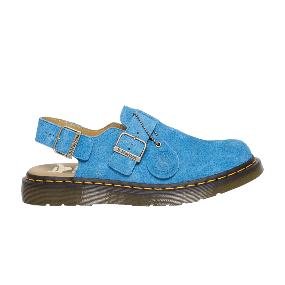 Dr. Martens Jorge Made In England Suede Slingback Mule Blue  display picture 1