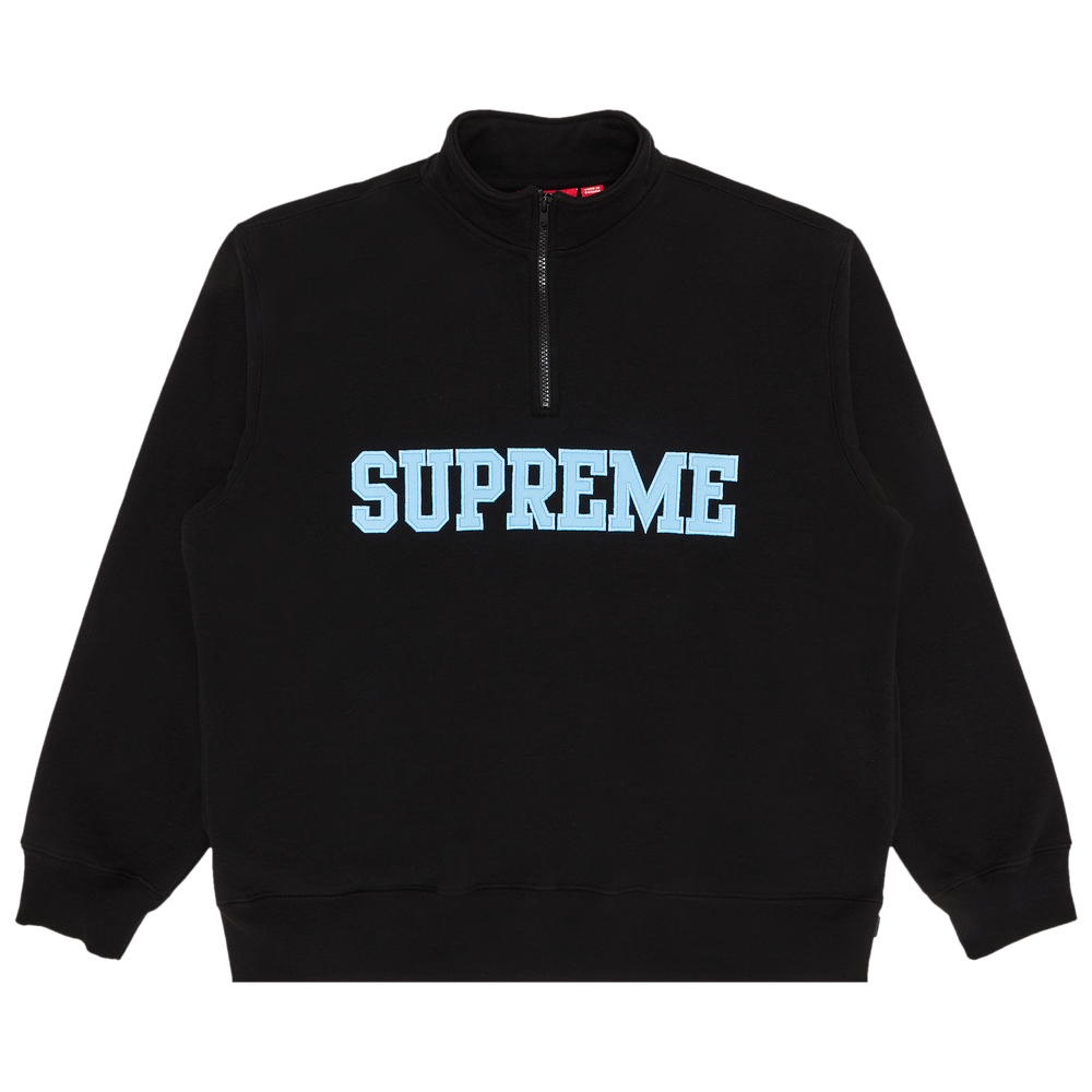 Buy Supreme Collegiate Half Zip Pullover 'Black' - FW24SW72 BLACK | GOAT
