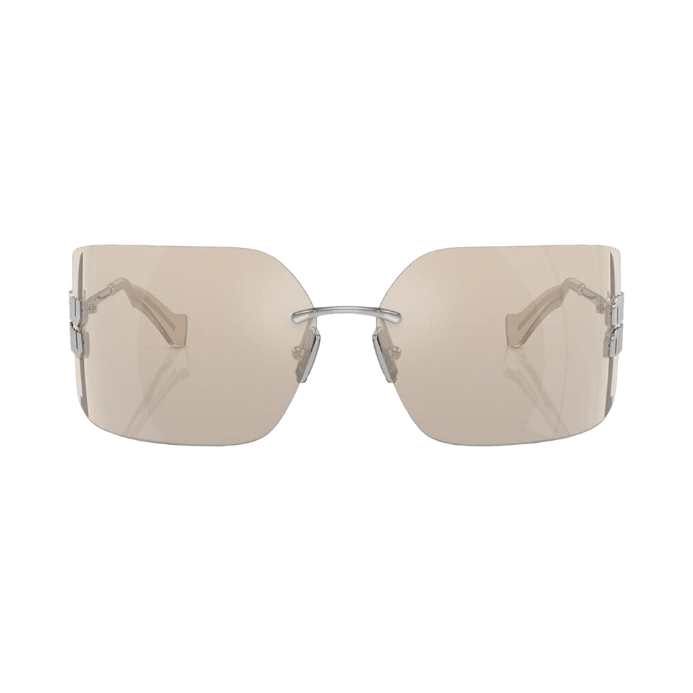 ギクシーク[MIUMIU EYE]★銀色ロゴ★Silver 53Size Sunglasses Miu Miu Sun MU 52YS 1BC20R 54-21 Silver in stock