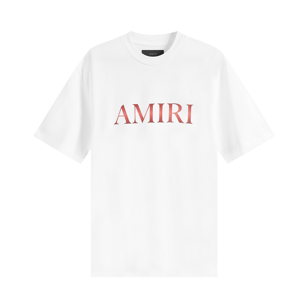 Buy Amiri Core Gradient Tee 'White/Red' - AMJYTE1060 WHIT | GOAT