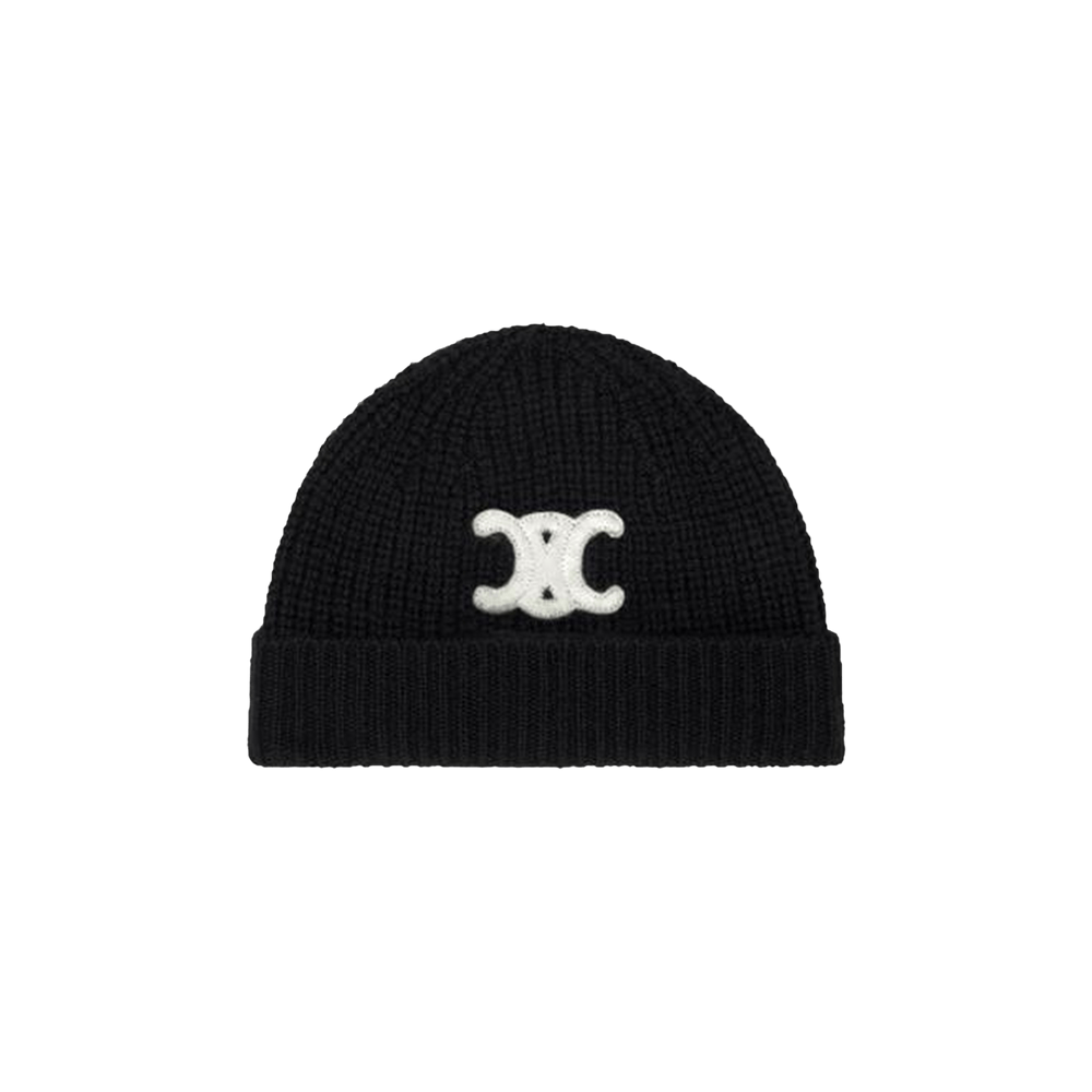 Buy CELINE Triomphe Beanie 'Black' - 2AA32384D 38NO | GOAT
