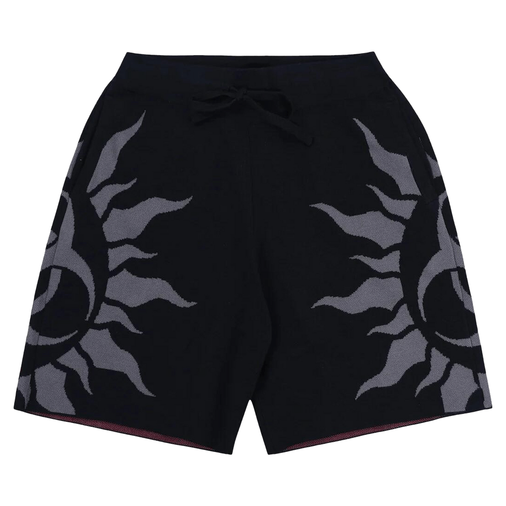Buy Pleasures Radiation Jacquard Shorts 'Black' - P24SU019 BLAC | GOAT