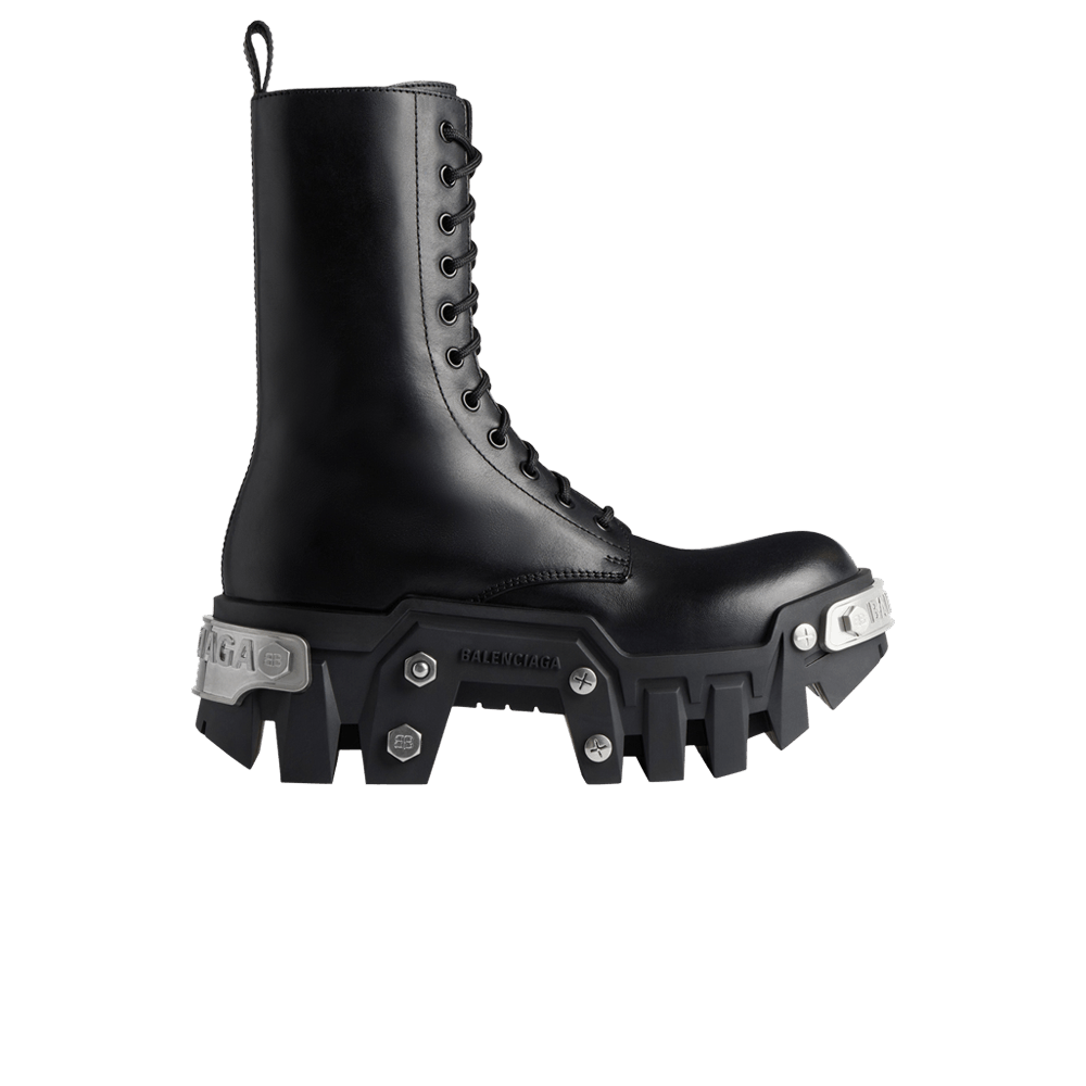 Buy Balenciaga Bulldozer Lace-up Boot 'Black' - 672502 WBCQ1