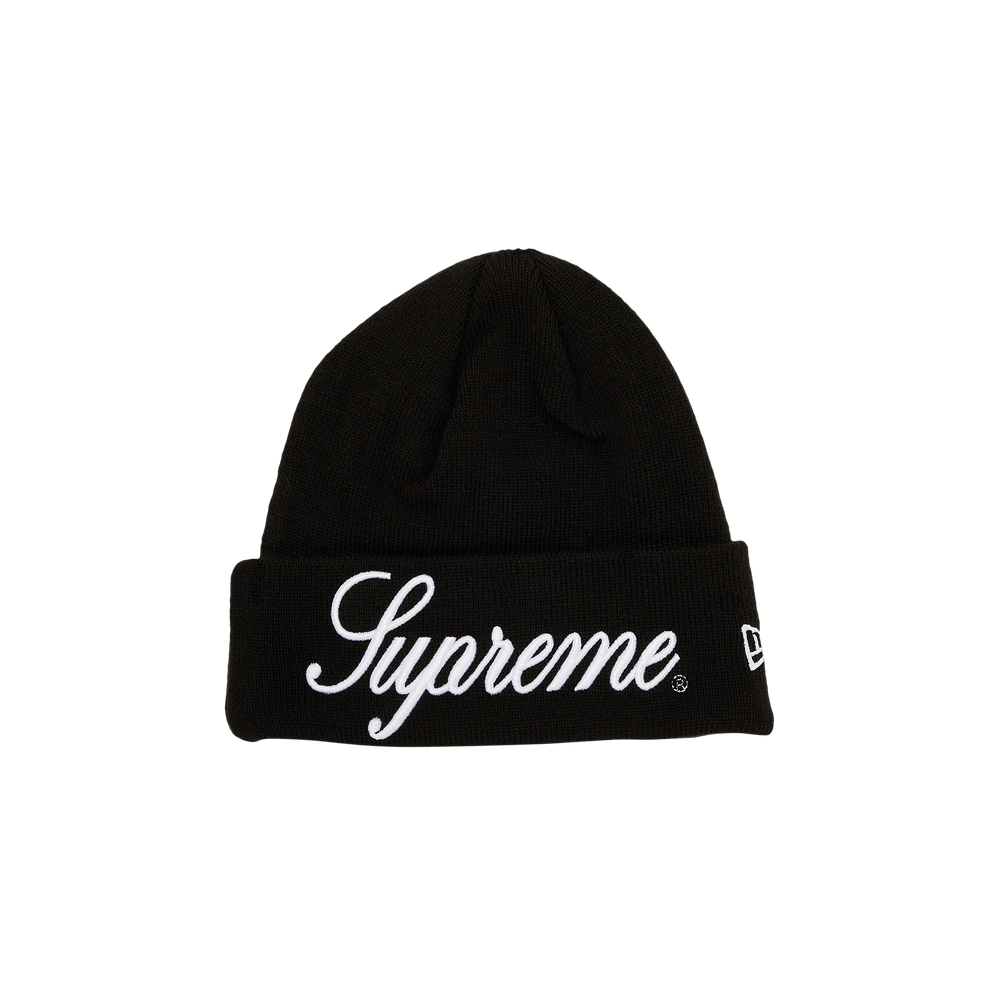 Supreme New Era Script Beanie 'Black'