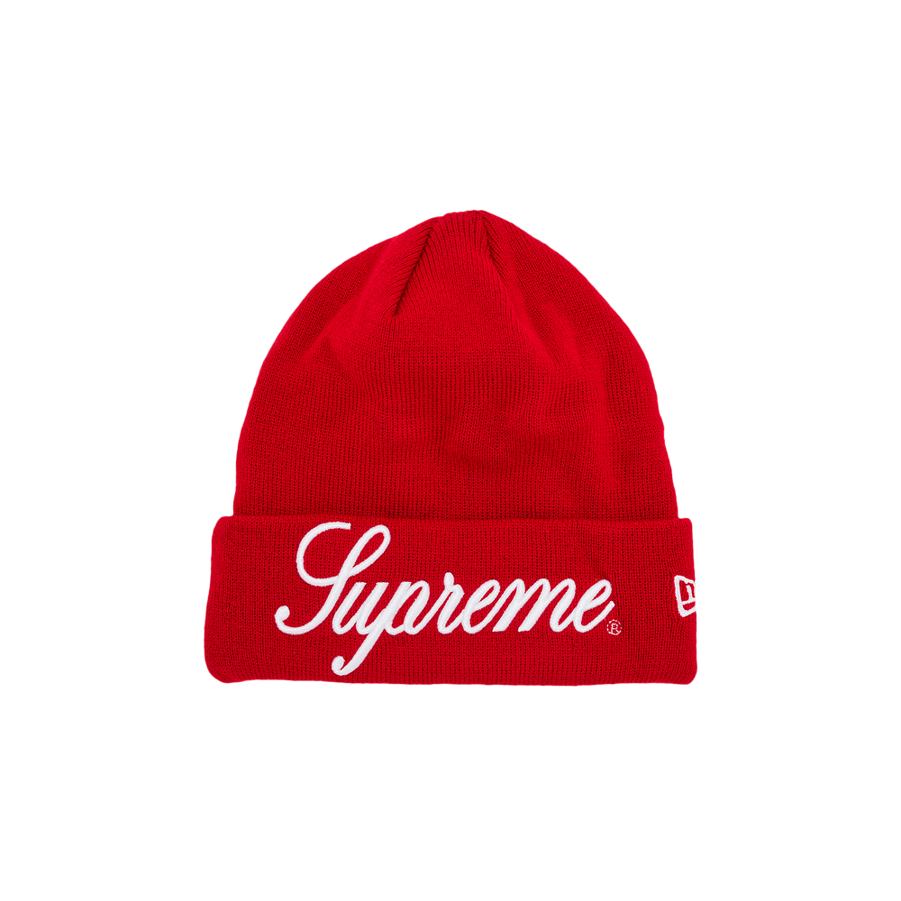 Buy Supreme New Era Script Beanie 'Red' - FW24BN66 RED | GOAT