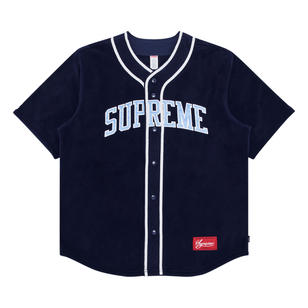 Size xl Supreme Polartec Baseball Jersey 'Navy'