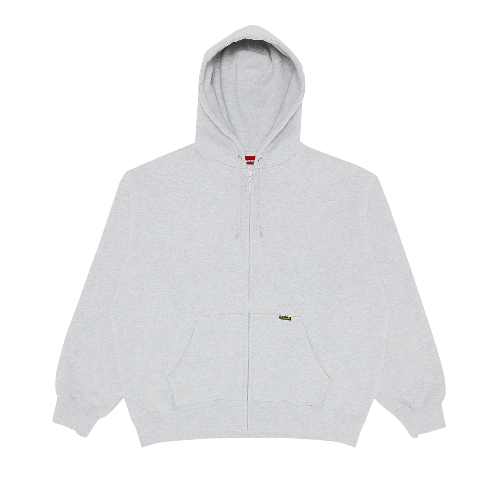 Buy Supreme Work Zip Up Hooded Sweatshirt 'Ash Grey