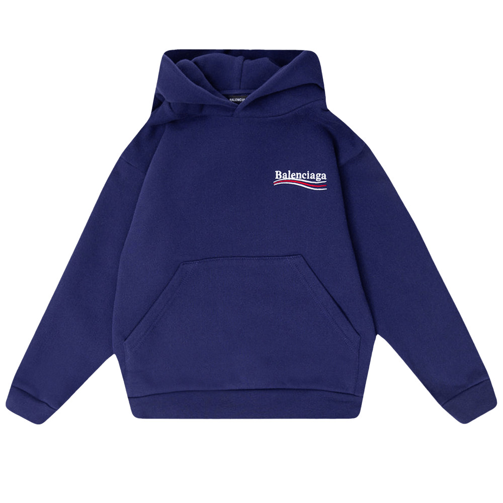 Buy Balenciaga Kids Political Campaign Logo Print Hoodie