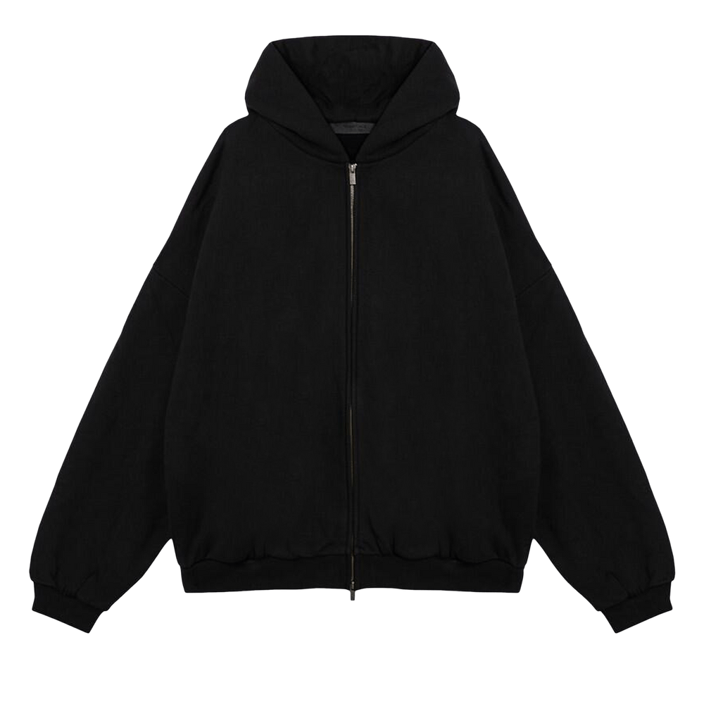 Buy Fear of God Essentials Heavy Fleece Full Zip Hoodie 'Black' -  192BT246240F | GOAT