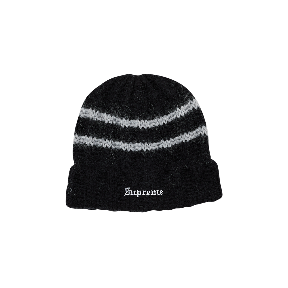 Buy Supreme Brushed Stripe Beanie 'Black' - FW24BN18 BLACK