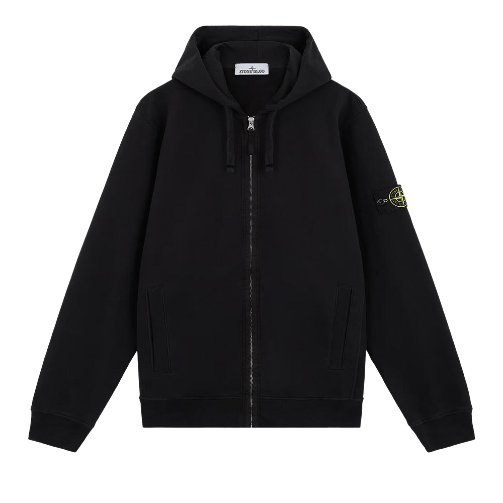 STONE ｜HOOD/ZIP-UP (811560820 V0029) Stone Island Logo Men's Hoodie Black 811560820-V0029
