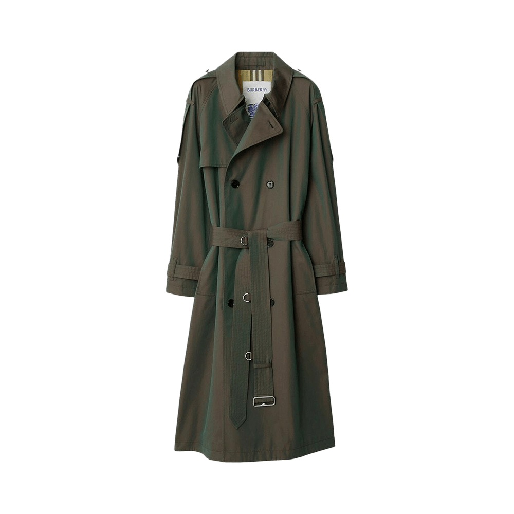 Buy Burberry Belted Trench Coat 'Antique Green' - 8088846 | GOAT