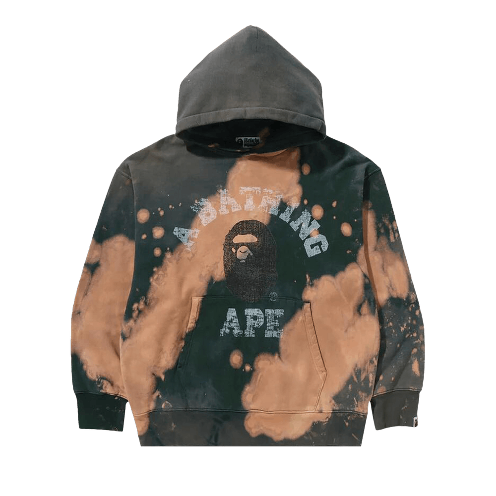 Buy BAPE Tie Dye College Relaxed Fit Pullover Hoodie Beige 1K80 114 003 BEIGE GOAT