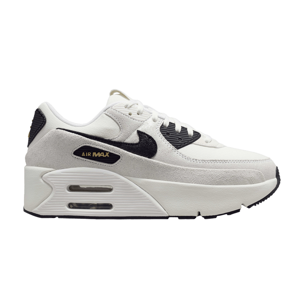 air max 90 trainers white metallic gold clear garage
