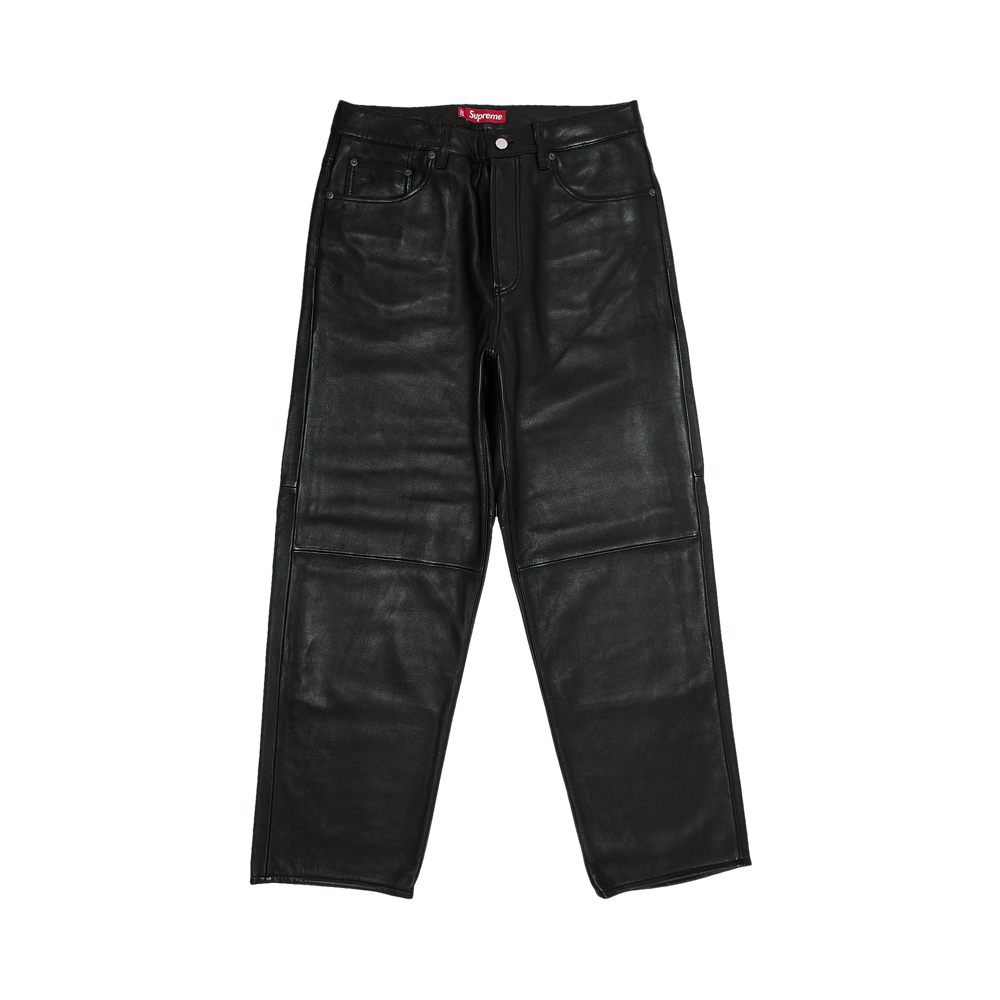 Buy Supreme Leather Baggy 5-Pocket Jean 'Black' - FW24P94
