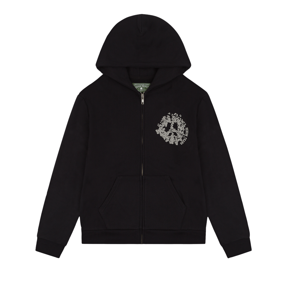 【Denim Tears】デニム ユニバーシティ ジップ パーカー Denim University Zip Hoodie Purple