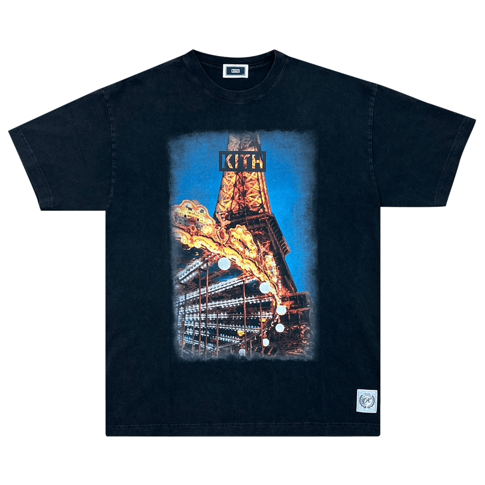 Buy Kith Paris Exclusive Eiffel Tower Vintage Tee 'Black