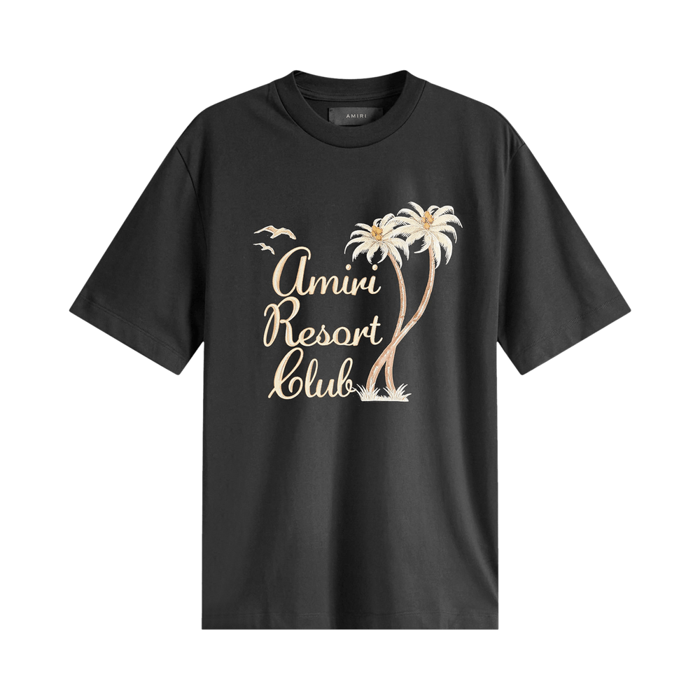 Buy Amiri Twisted Palms Tee 'Black' - AMJYTE1055 001 BLAC | GOAT
