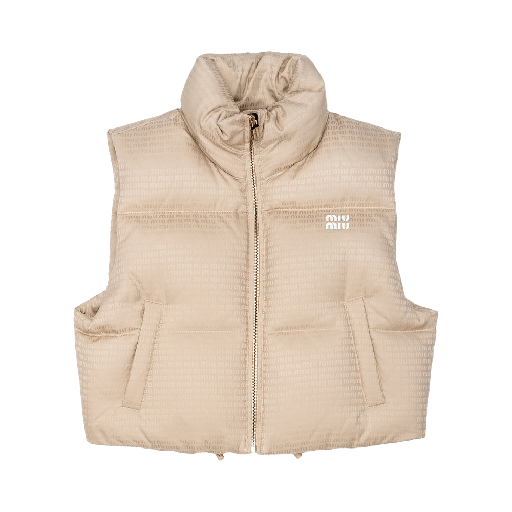 Buy Miu Miu Goose Down Vest 'Desert Beige' - ML1070 15PR F0F24 | GOAT