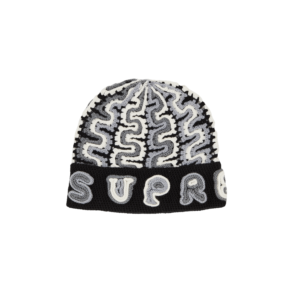 Supreme Yarn Appliqué Beanie 'Black'