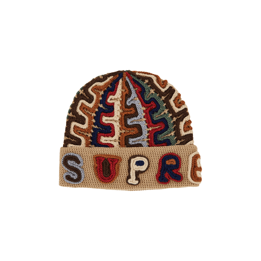 【国内即発送】 Beanie Appliqué Yarn Supreme Buy 'Khaki' GOAT | KHAKI FW24BN39 - 帽子