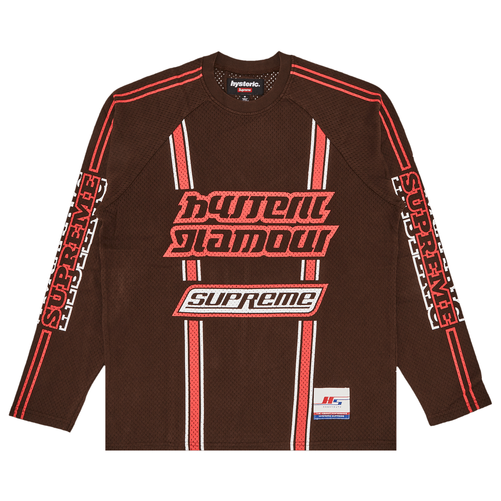 Buy Supreme x HYSTERIC GLAMOUR Mesh Long-Sleeve Top 'Brown