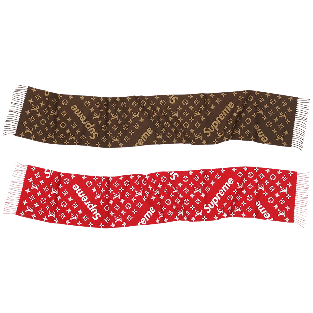Buy Louis Vuitton x Supreme Monogram Scarf 'Brown' - 00049