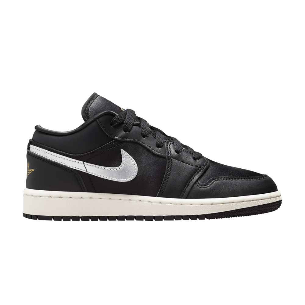 Air Jordan 1 Low SE GS Black Metallic Silver