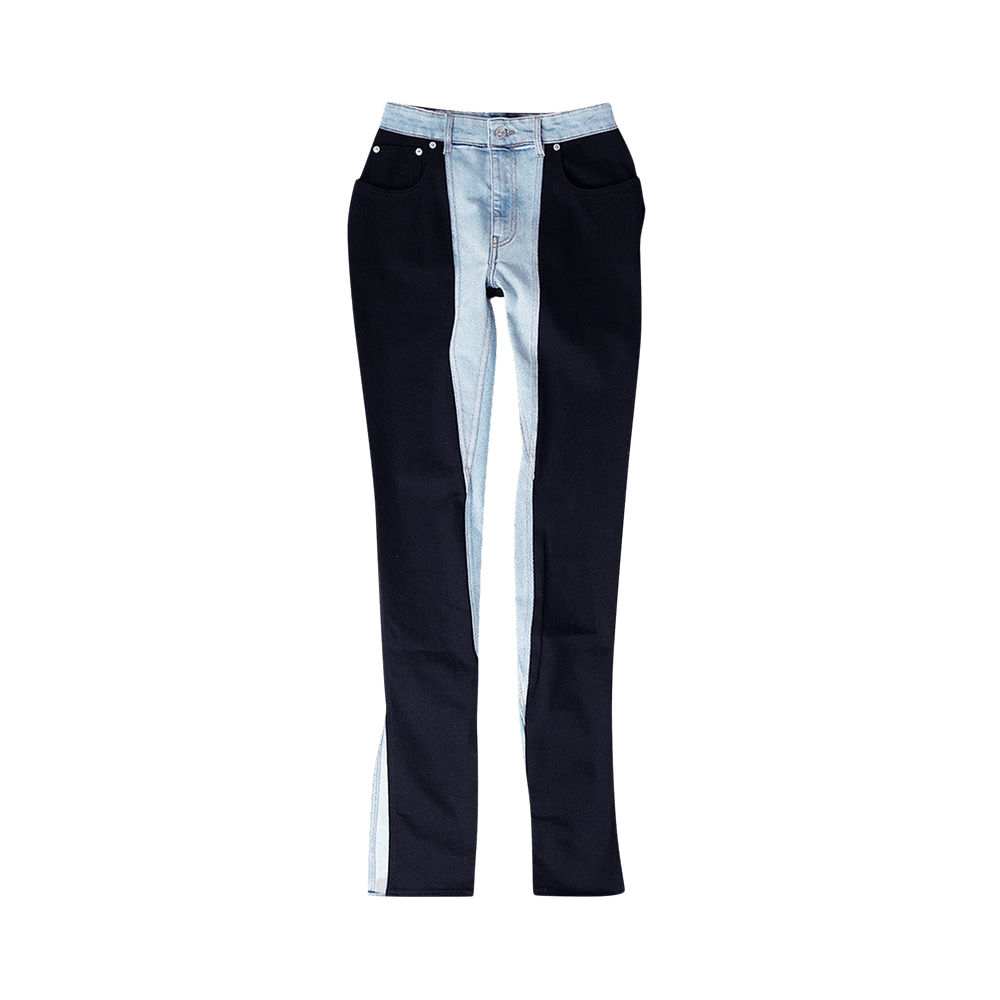 デニム・ジーパン MUGLER Woman Jeans Blue 24F6PA0445211 B8999 Buy Mugler Bi-Color Skinny Jeans 'Tokyo Blue/Black