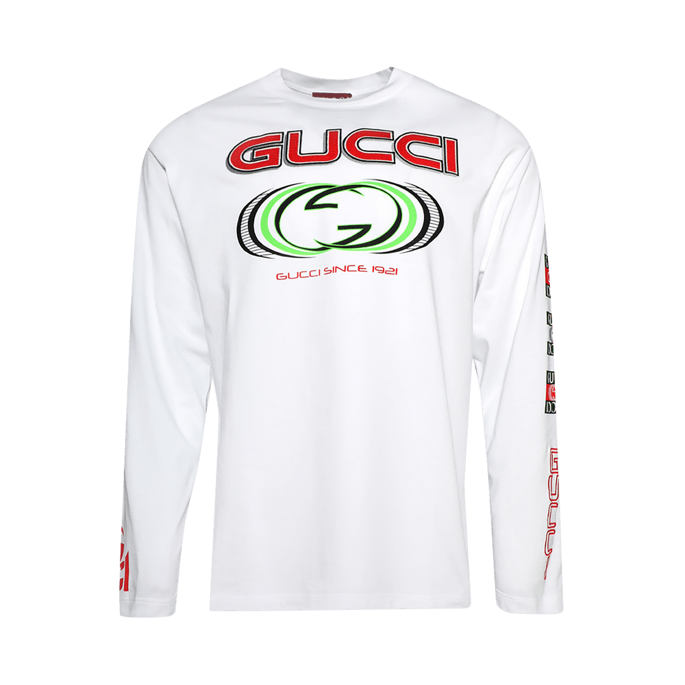 【GUCCI】L/S T-SHIRT◆784364XJGRB Gucci - long sleeve cotton t-shirt White - The Corner