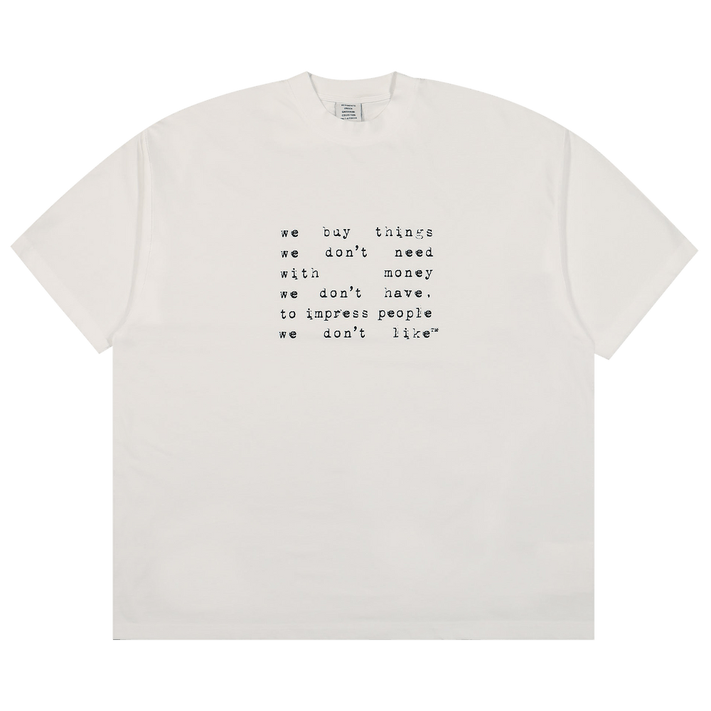 Buy Vetements We Buy Things Oversized T-Shirt 'White