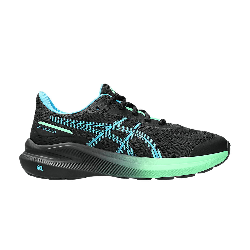 Asics GT 1000 13 GS Black Digital Aqua