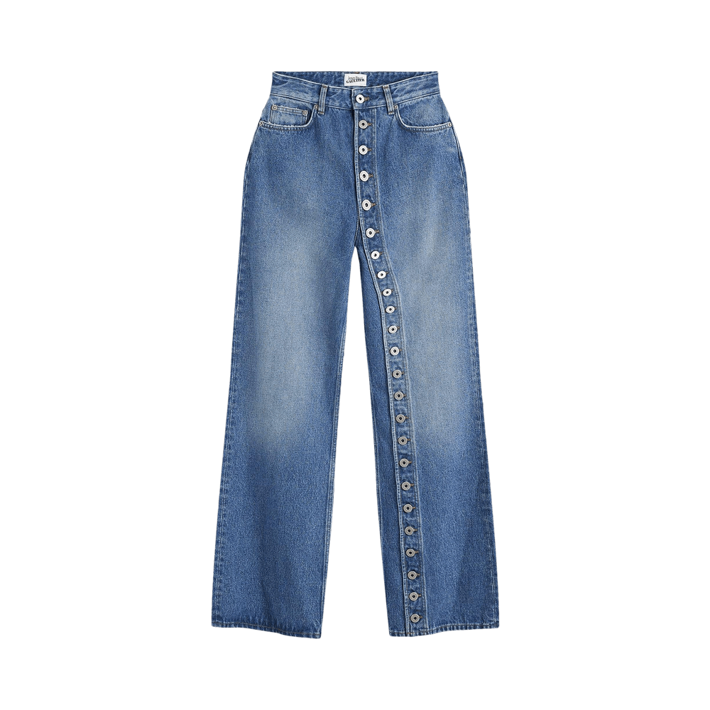 JeanPaulGaultier 24センチ Buy Jean Paul Gaultier Buttoned Leg Jeans 'Vintage Blue