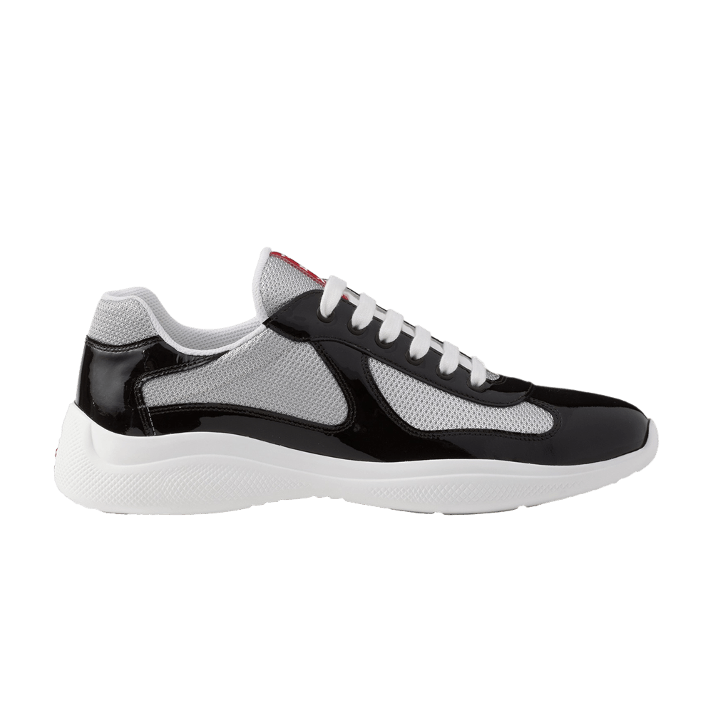 PRADA｜SNEAKERS (4E3400 ASZ F0FJT) Astral Blue/Silver Patent leather and technical fabric Prada