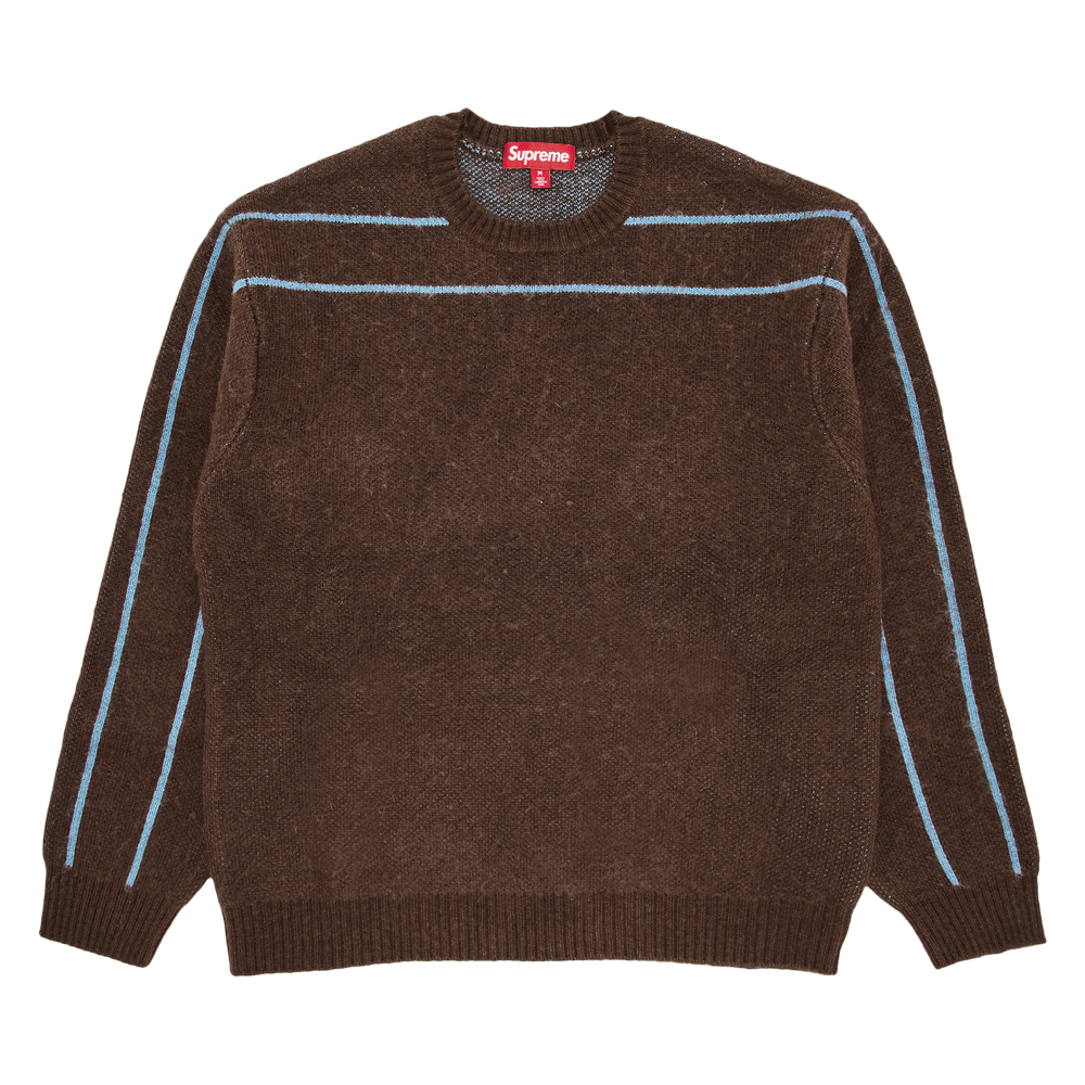 Buy Supreme Back Stripe Sweater 'Brown' - FW24SK46 BROWN | GOAT