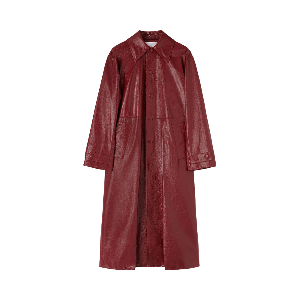 Buy Jil Sander Leather Coat 'Cedar Red' - J21AA0189 J07192