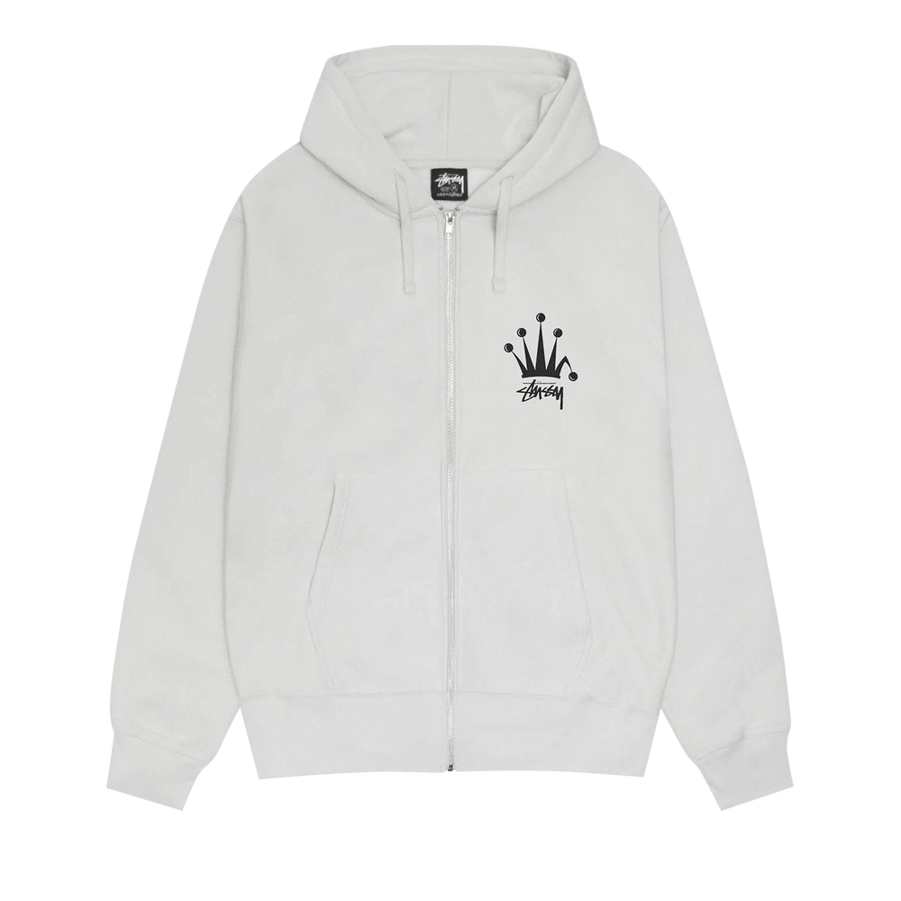 Buy Stussy Regal Crown Zip Hoodie 'Fog' - 1975002 FOG | GOAT