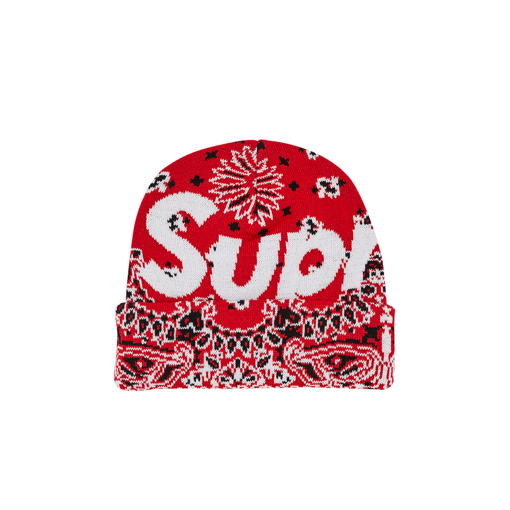 SUPREME BANDANA BIG LOGO BEANIE – Trade Point_HK