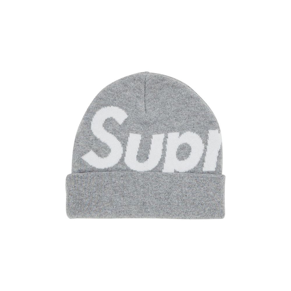最新作の 'Heather Beanie Logo Big Supreme Buy Grey' FW24BN21 - 帽子