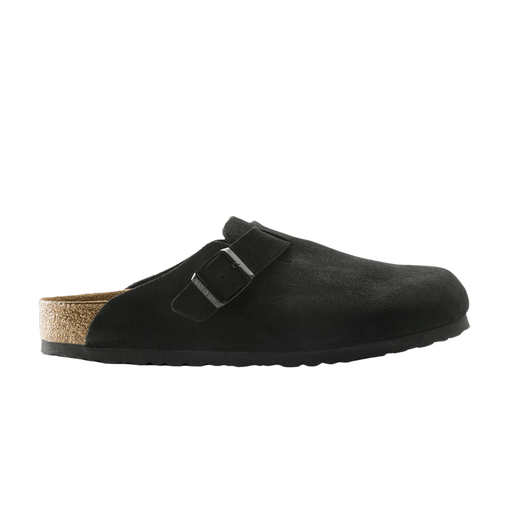 Buy Birkenstock Boston Soft Footbed Suede 'Black' - 0660471 | GOAT