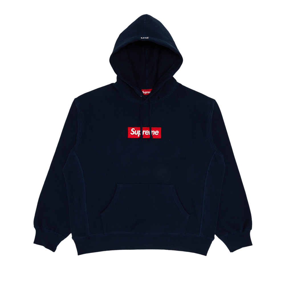 【SUPREME】SMALL BOX ZIP UP HOODED SWEATSHIRT NAVY - 24FW Supreme Small Box Zip Up Hooded Sweatshirt (FW24) - $158