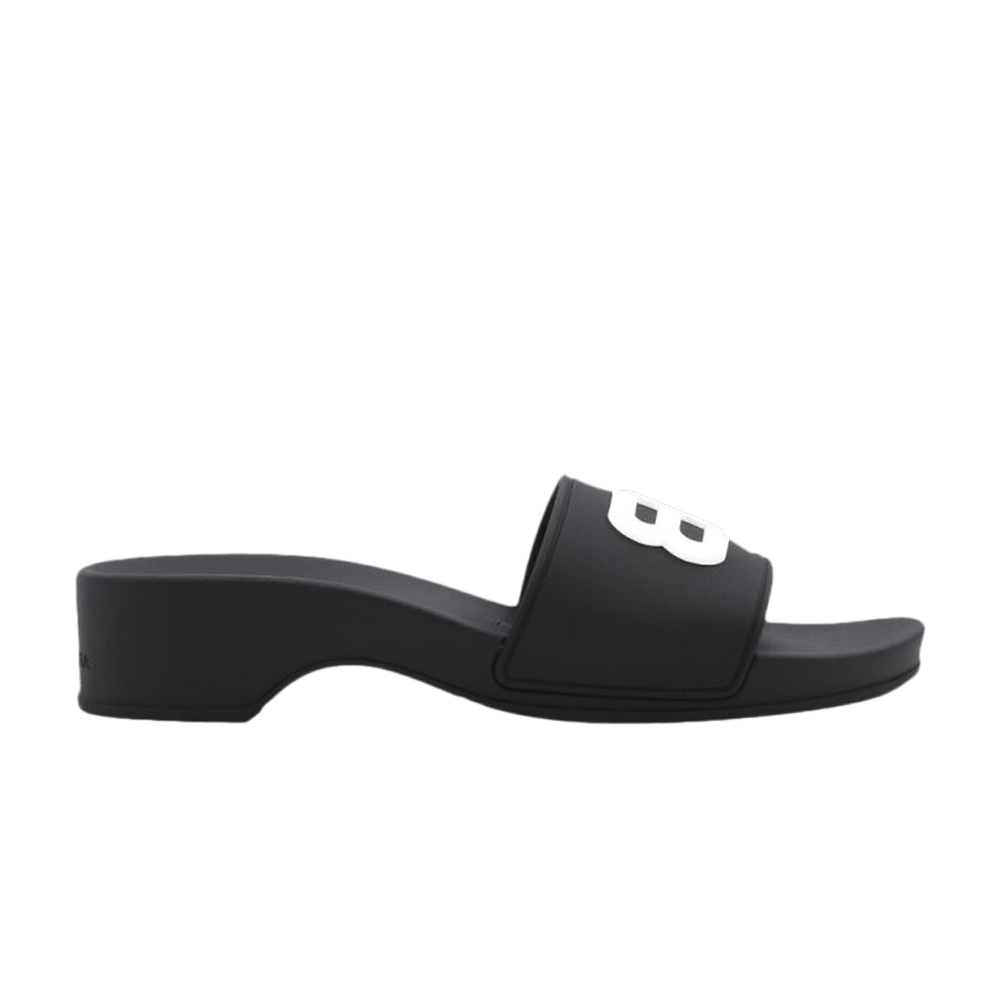 Balenciaga Wmns Pool BB Wedge Slide Sandal 'Black'