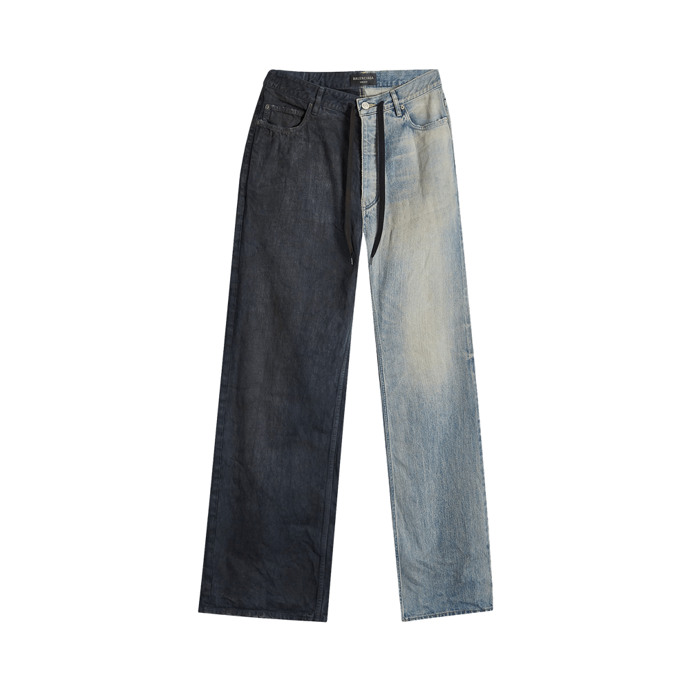 Buy Balenciaga Fifty-Fifty Pants 'Grey/Outback Blue